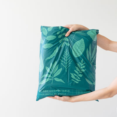 Pack de 50 bolsas compostables "Hoja Nativa" - 40x50cm